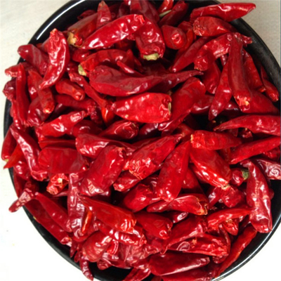 Boulette rouge séchée à l' air Chili couleur rouge foncé avec chapeau