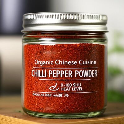 Poudre de poivre de piment chinois biologique avec une durée de conservation de 24 mois et un niveau de chaleur de 0 à 100 SHU