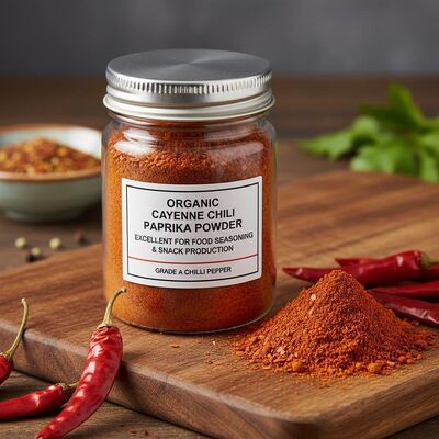 Piments entiers en poudre, paprika, poudre de piment fort, ingrédient épicé à fort impact, idéal pour l'assaisonnement de la viande, l'aromatisation des snacks et la cuisine