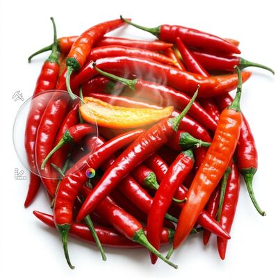 Piments rouges séchés à l'arôme piquant, parfumés et forts, gousses entières 4-7 cm, 5000-20000 SHU, qualité export en vrac
