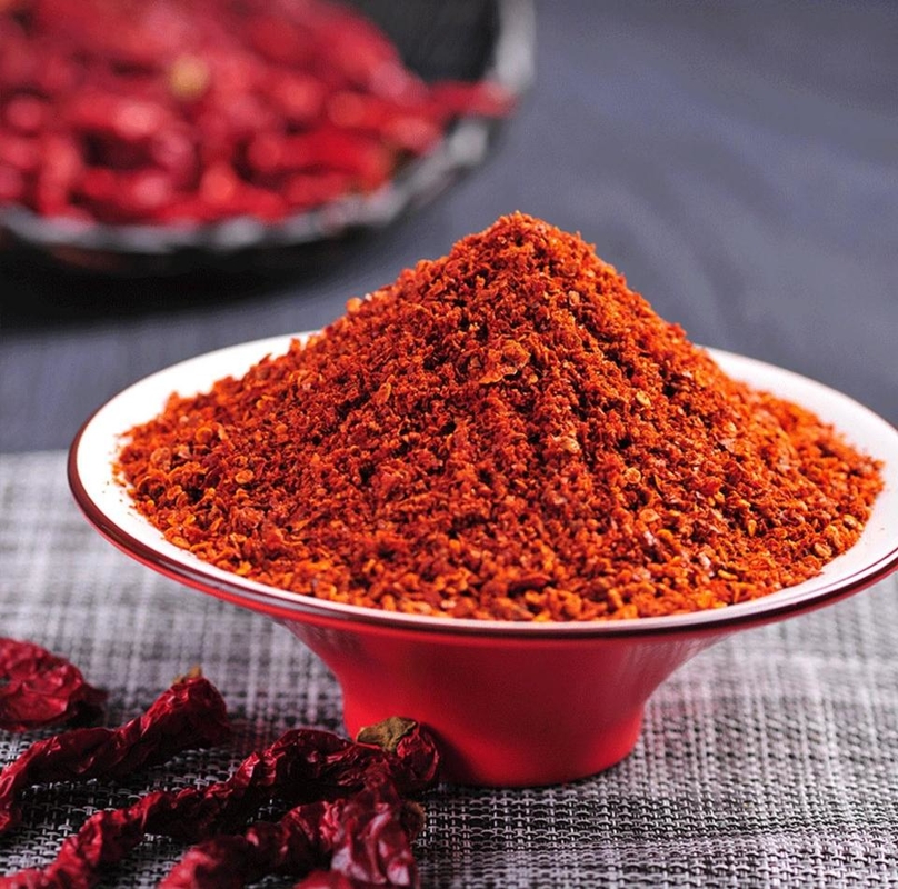 Piments secs, rouges, écrasés, poivrons, 4 à 7 cm, sans tiges, lieu frais et sec